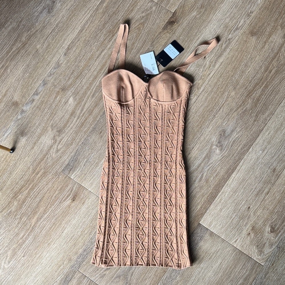 Zeynep Arcay Tan Mini Dress